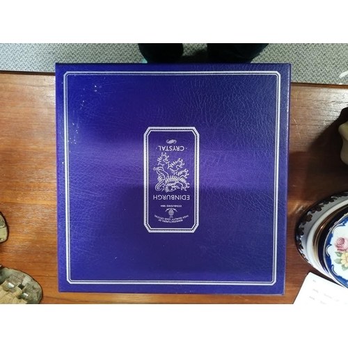 286 - A set of 4 Edinburgh Crystal golf themed tumblers in original card box.