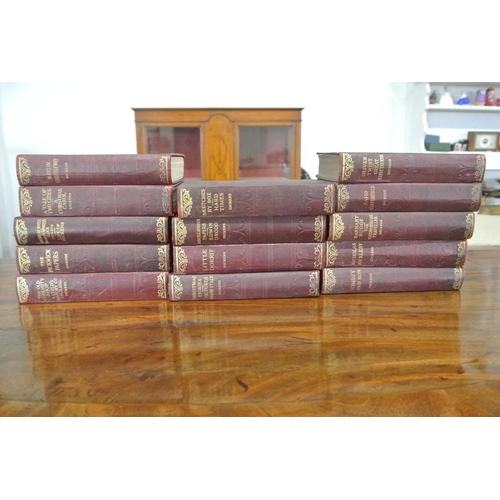 202 - A set of 14 antique Charles Dickens books.