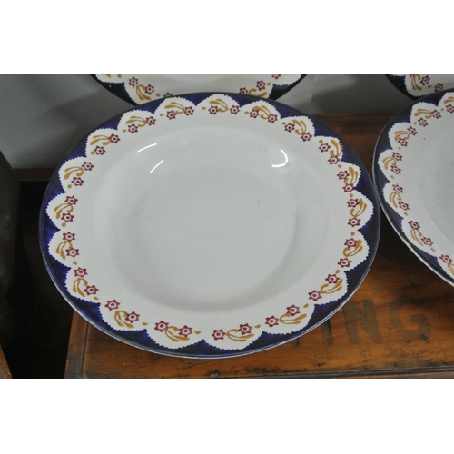 232 - A set of 4 antique spongeware plates.