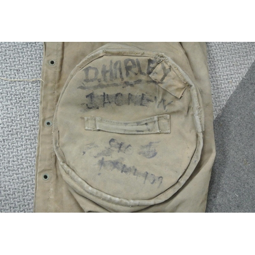 241 - A vintage military duffle bag.