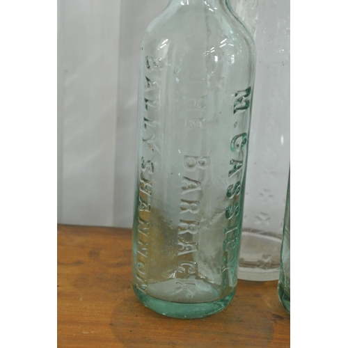 273 - A collection of 3 vintage/ antique glass mineral bottles.