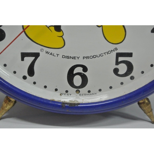 311 - A vintage/ retro Western German Disney Mickey Mouse alarm clock.