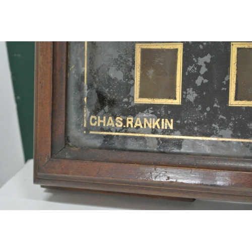 333 - A vintage/ antique servants bell box front, produced by Chas Rankin - Ballymena.