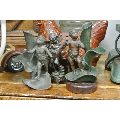 375 - An assortment of metal figures.