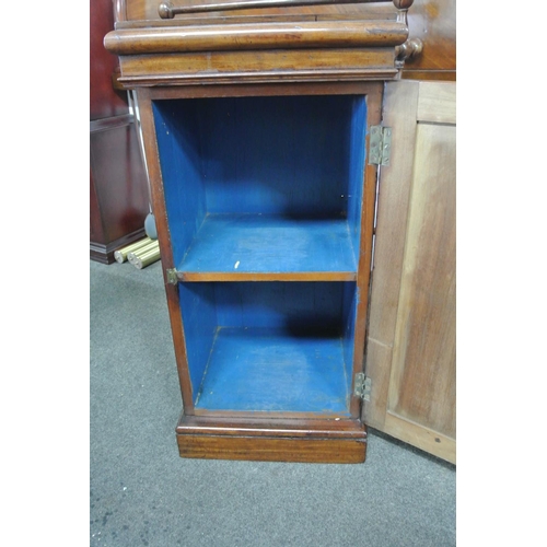 428 - A stunning antique pedestal mahogany cabinet.