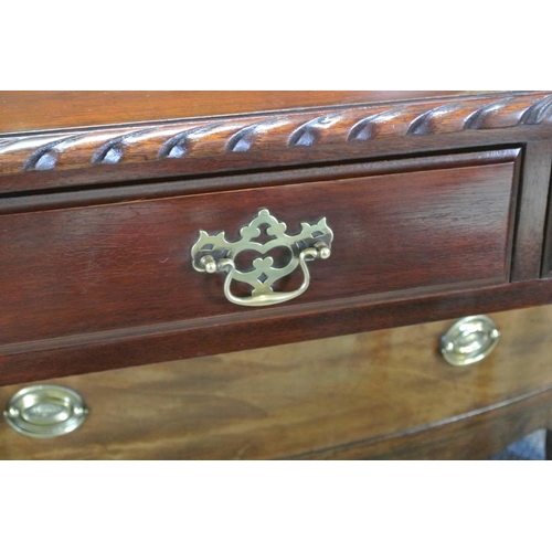 429 - An antique style console table/ desk with drawers.