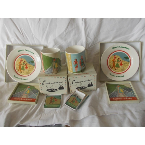 438 - A collection of National Trust Clare Phillips design Northern Ireland pieces to include mugs & more,... 