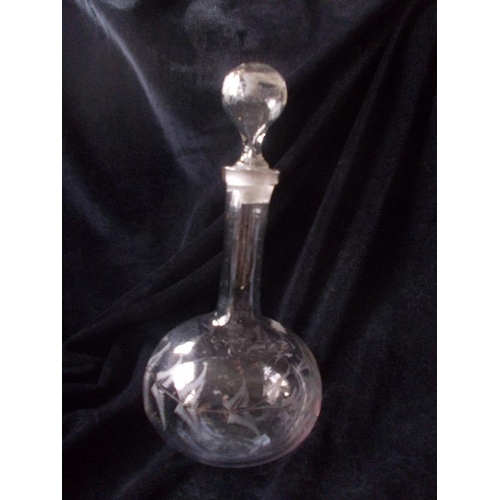 446 - A stunning antique decanter with original stopper.