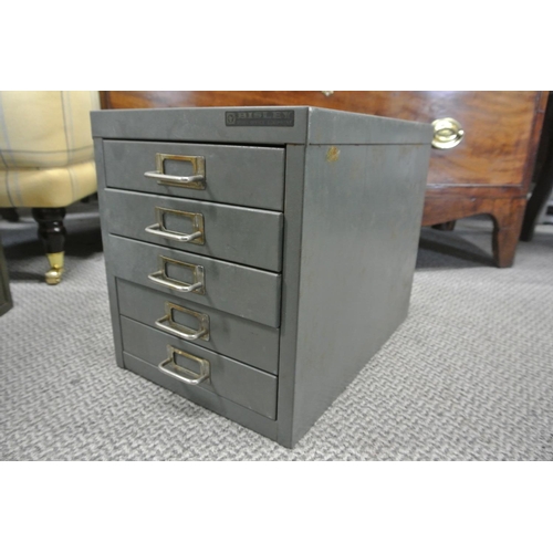 131 - A set of 5 Bisley storage drawers.