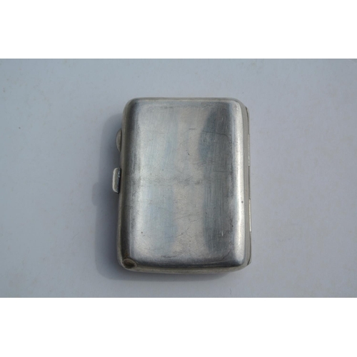 79 - An antique sterling silver cigarette case with gilt interior, produced by E J Trevitt & Sons, fully ... 