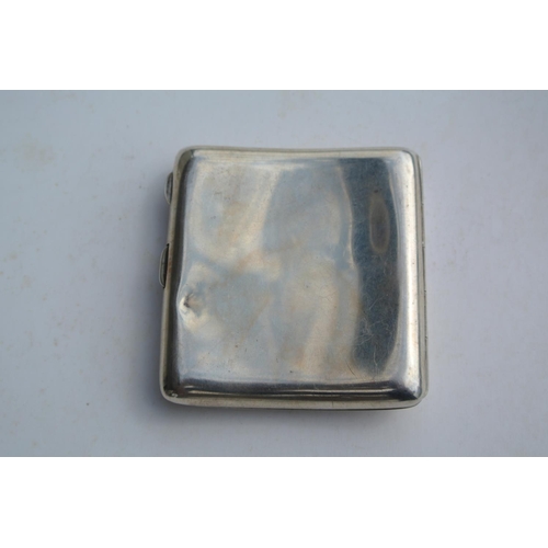 80 - An antique sterling silver cigarette case with gilt interior, produced by William Neale & Sons Ltd, ... 