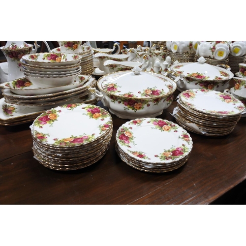 141 - An amazing & extensive collection of Royal Albert Old Country Roses ceramics, to include 37 cups, 44... 