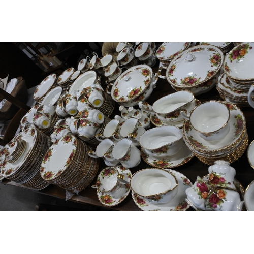 141 - An amazing & extensive collection of Royal Albert Old Country Roses ceramics, to include 37 cups, 44... 