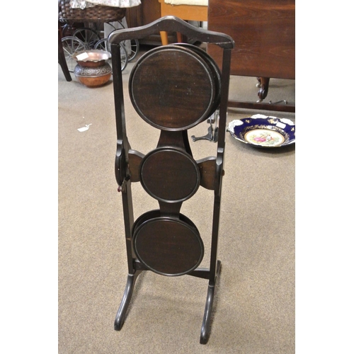 334 - An antique Monoplane folding wooden cake stand.