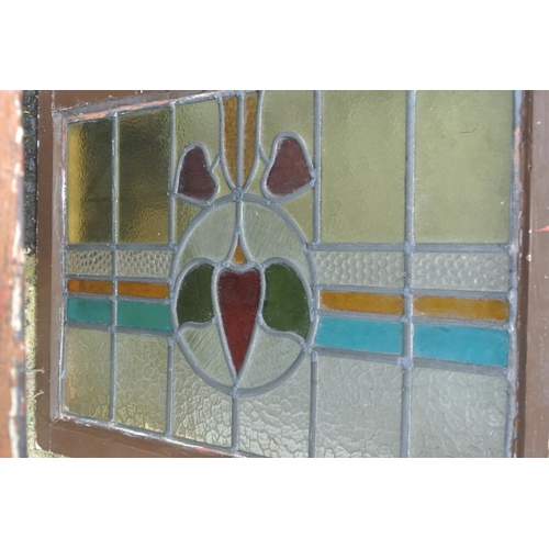 104 - A collection of 3 antique Stained Glass Windows, from the original Portrush Train Station.