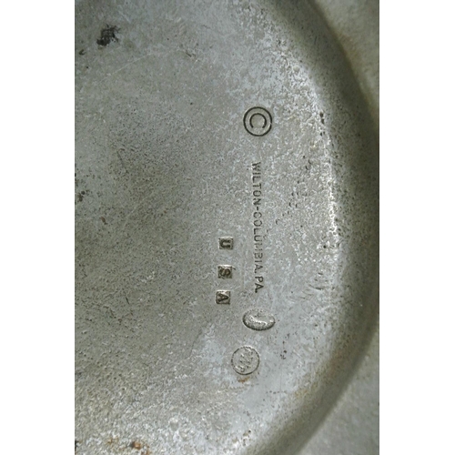191 - A Small Lot of Collectibles to include Two Pewter Plates stamped Wilton Columbia USA and other Ink B... 