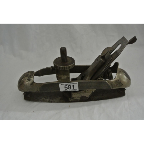 581 - A vintage Stanley no 20 Compass Plane.