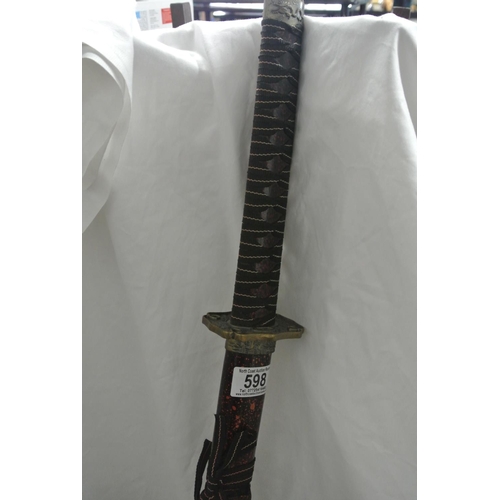 598 - A replica Samurai sword.