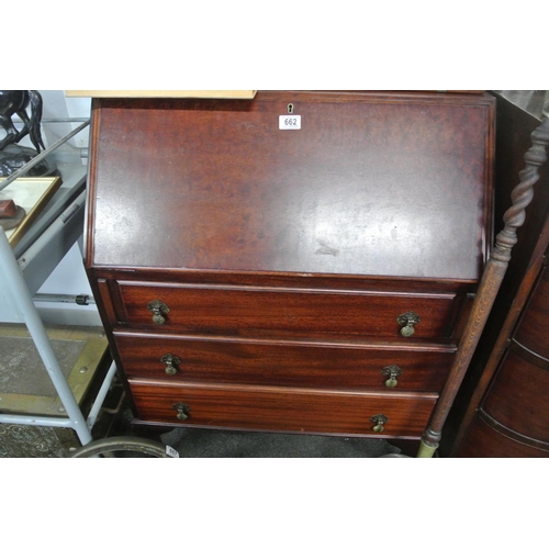 662 - An antique style writing bureau.