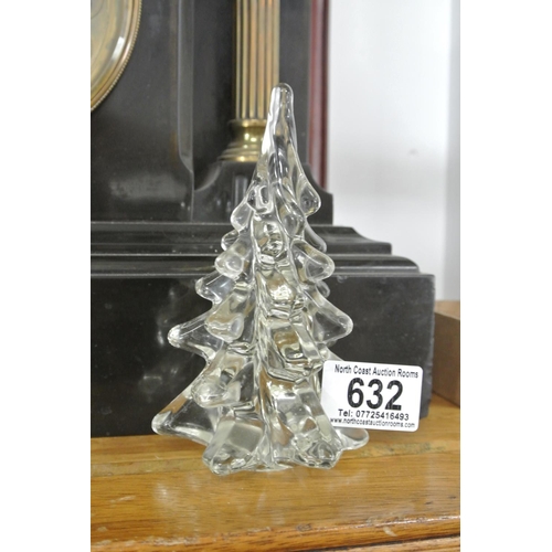 632 - A vintage glass Christmas tree.