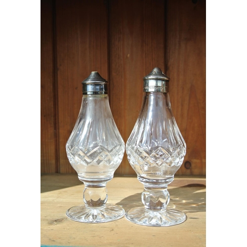 646 - A pair of Waterford Crystal salt & pepper shakers.