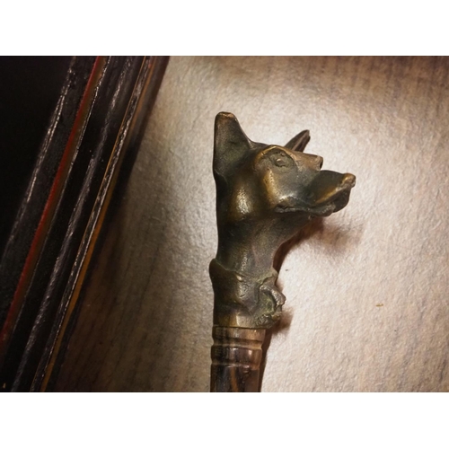 109 - A letter opener with bronze fox head final.