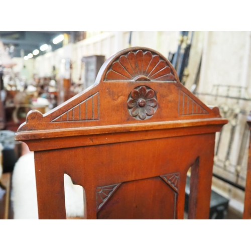 231 - A stunning pair of antique hall chairs.