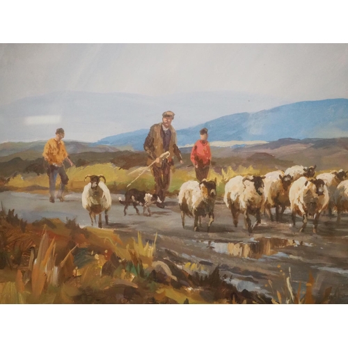 272 - A stunning original large painting by Irish Artist, Donal McNaughton, titled 'The Market Road', sign... 