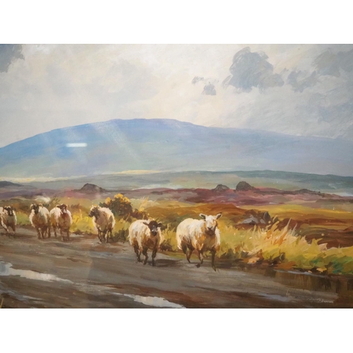 272 - A stunning original large painting by Irish Artist, Donal McNaughton, titled 'The Market Road', sign... 