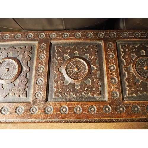 467 - A stunning antique carved coffer/ chest.