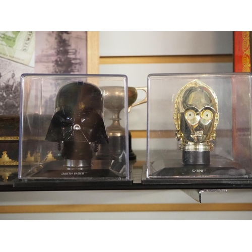 164 - 2 Star Wars busts, to include Darth Vader & CP30.