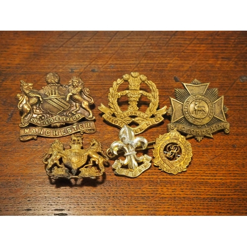 191 - A collection of 6 Military cap badges.