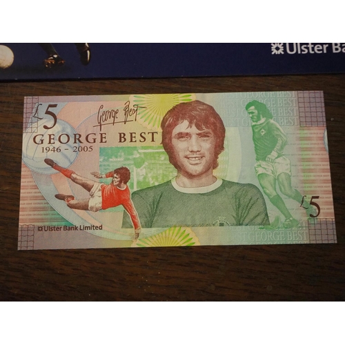 263 - An Ulster Bank George Best £5 note in original folder/ wallet.