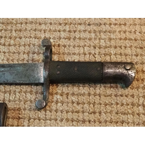 267 - An antique Enfield Pattern 1856 sword Bayonet in original scabbard.