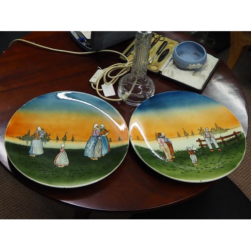 310 - 2 decorative Dutch wall chargers/ plaques.