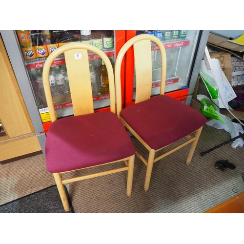 47 - A pair of dining chairs.