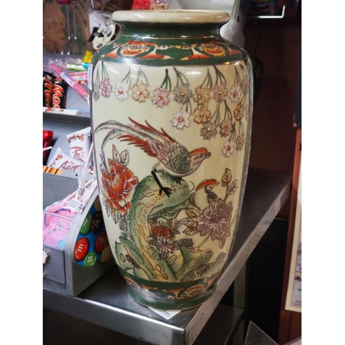 68 - A large hand painted Satsuma vase.