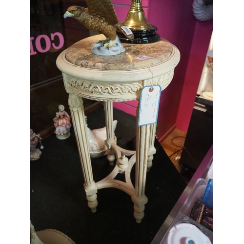 77 - A decorative French style marble topped table.