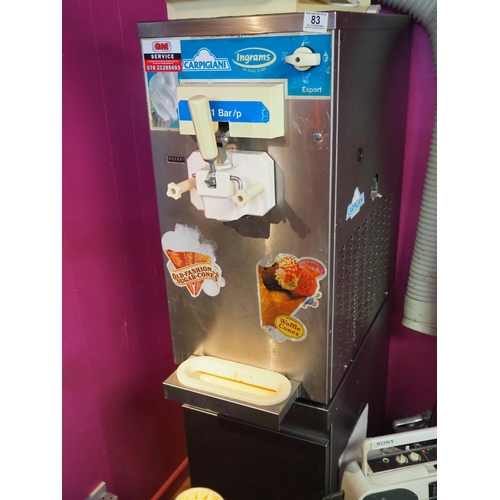 83 - A commercial Carpigiani Ingrams whipped ice cream machine.