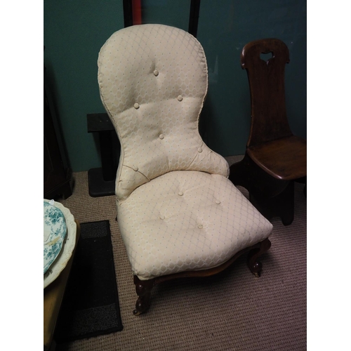 326 - An antique spoonback chair.