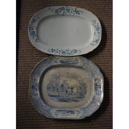 357 - 2 decorative ceramic platters.