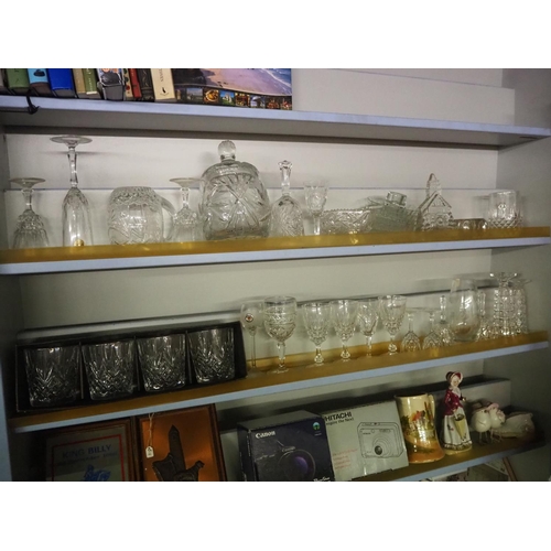 360 - A large assortment of glassware/ crystal.