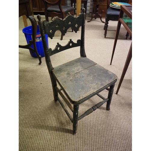 363 - An antique Irish vernacular chair.