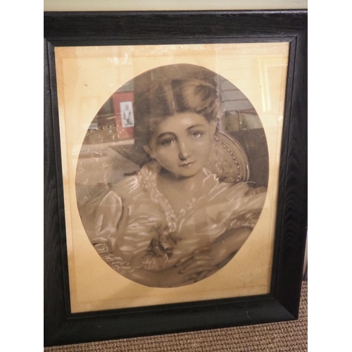 365 - A stunning antique framed portrait.