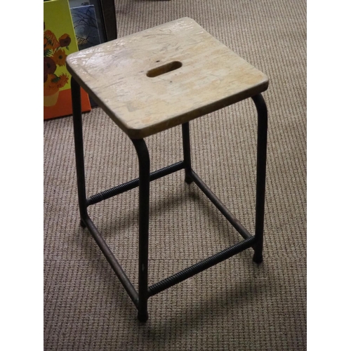 370 - A vintage school stool.