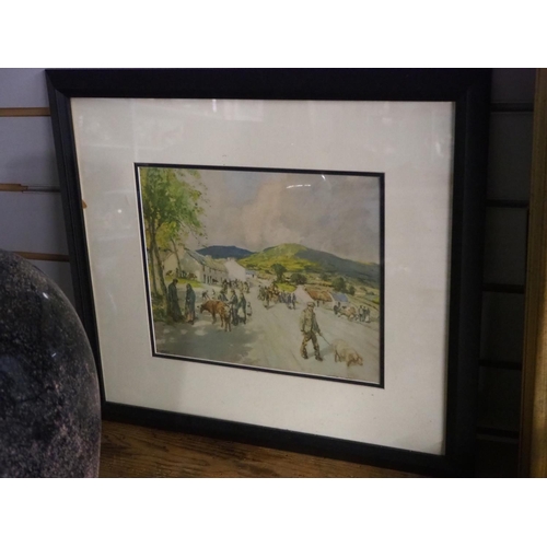 377 - A framed country scene.