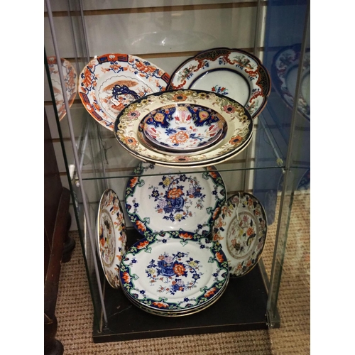 393 - An assortment of decorative antique plates.