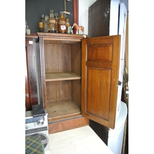 176 - A oak and fruitwood bed side cabinet