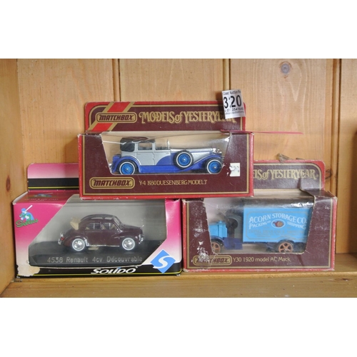 320 - 3 boxed models, Matchbox and Solido
