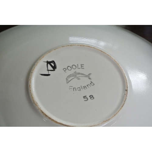 338 - A vintage Poole Pottery bowl, with signature to base